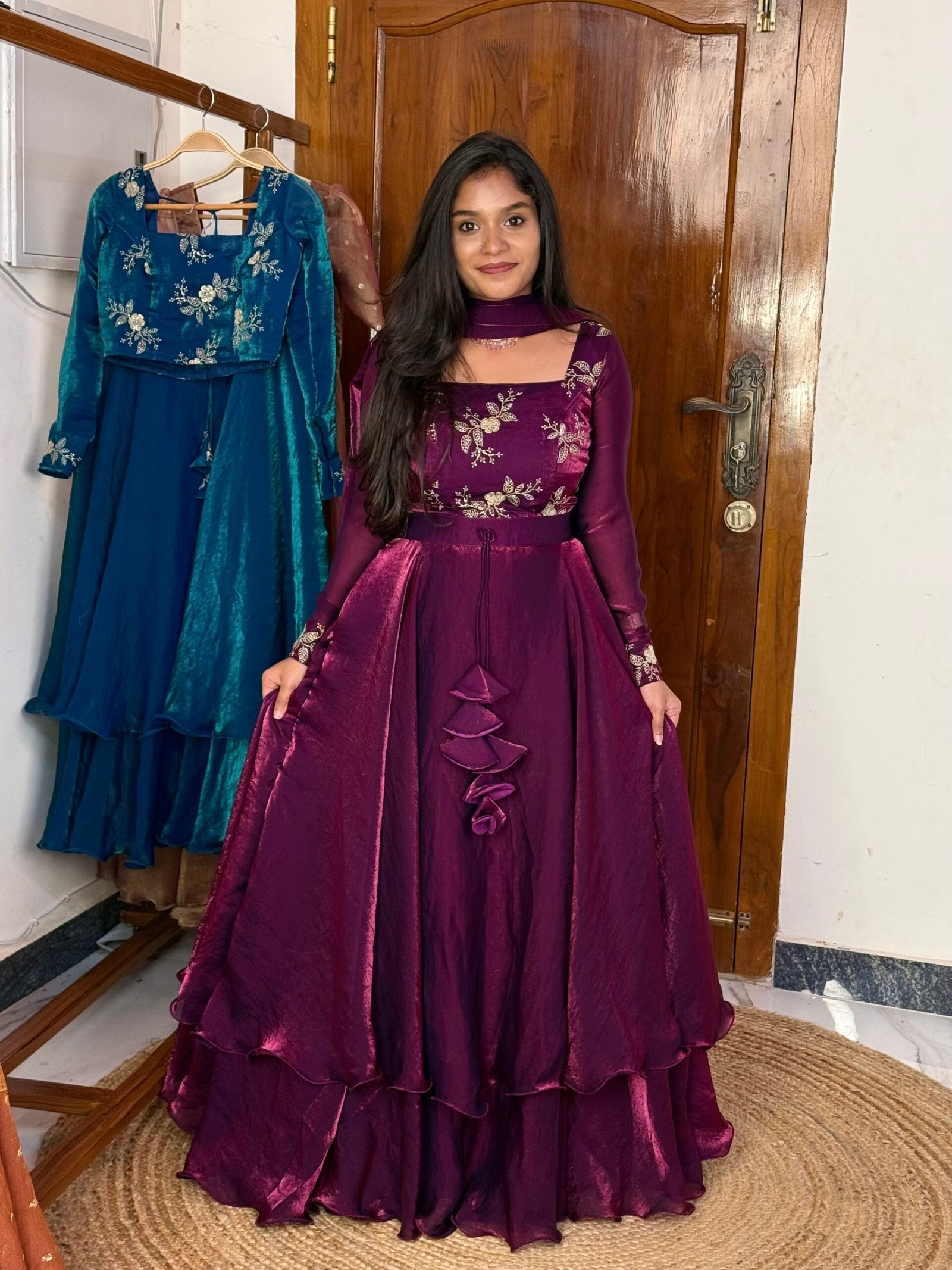 3 in 1 Lehenga - Magenta purple