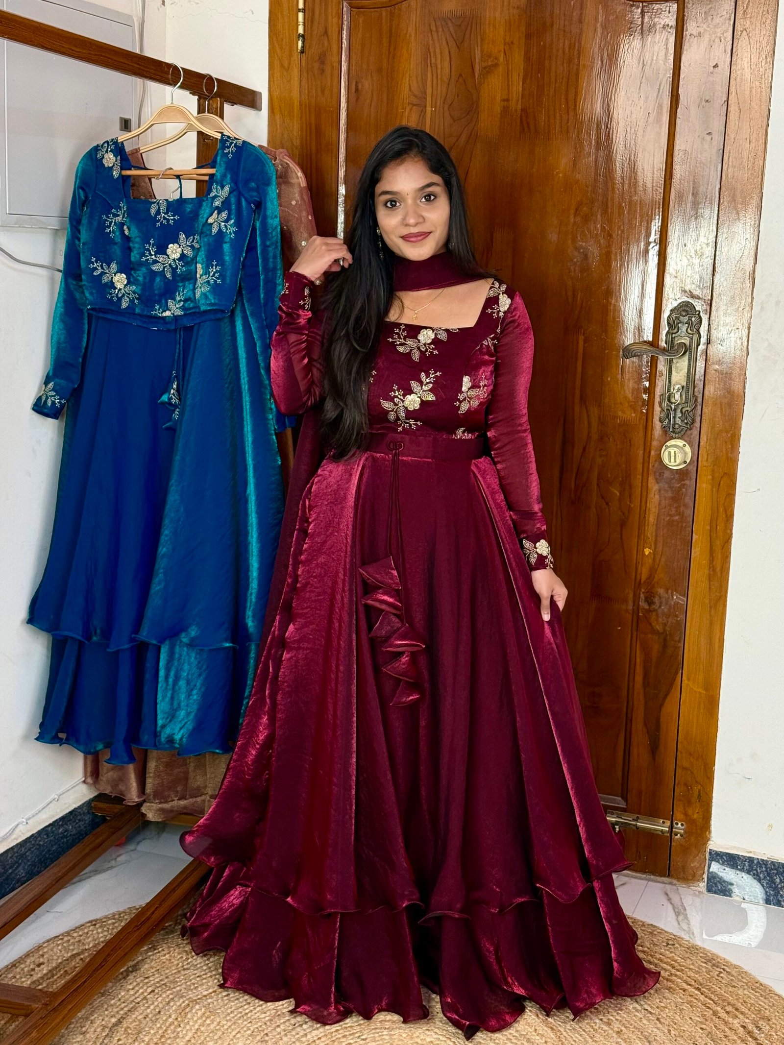 3 in 1 LEHENGA - Wine