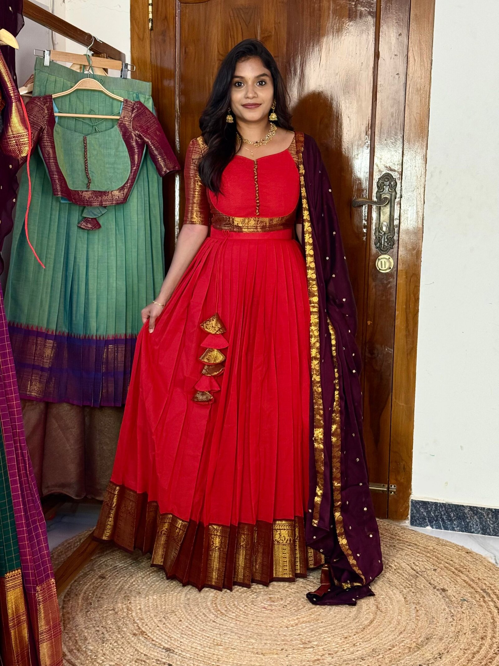 4 in 1 ZARI SIRPAM Lehenga set