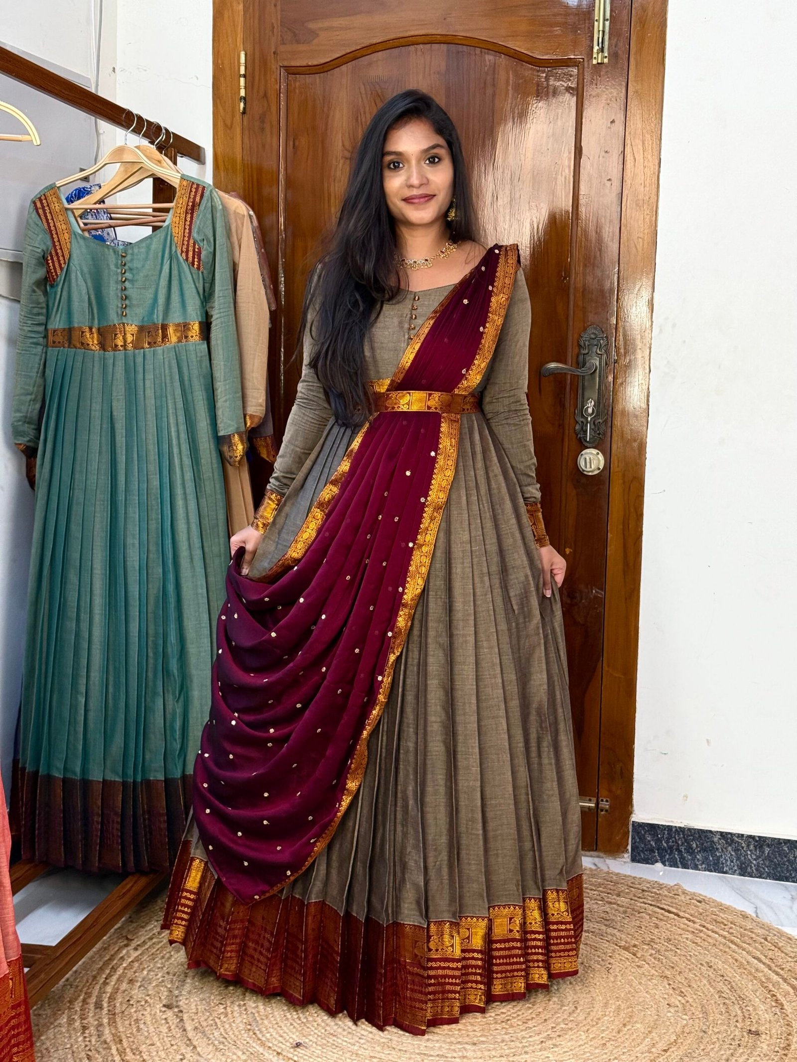 Ezhil Grey Maxi dress