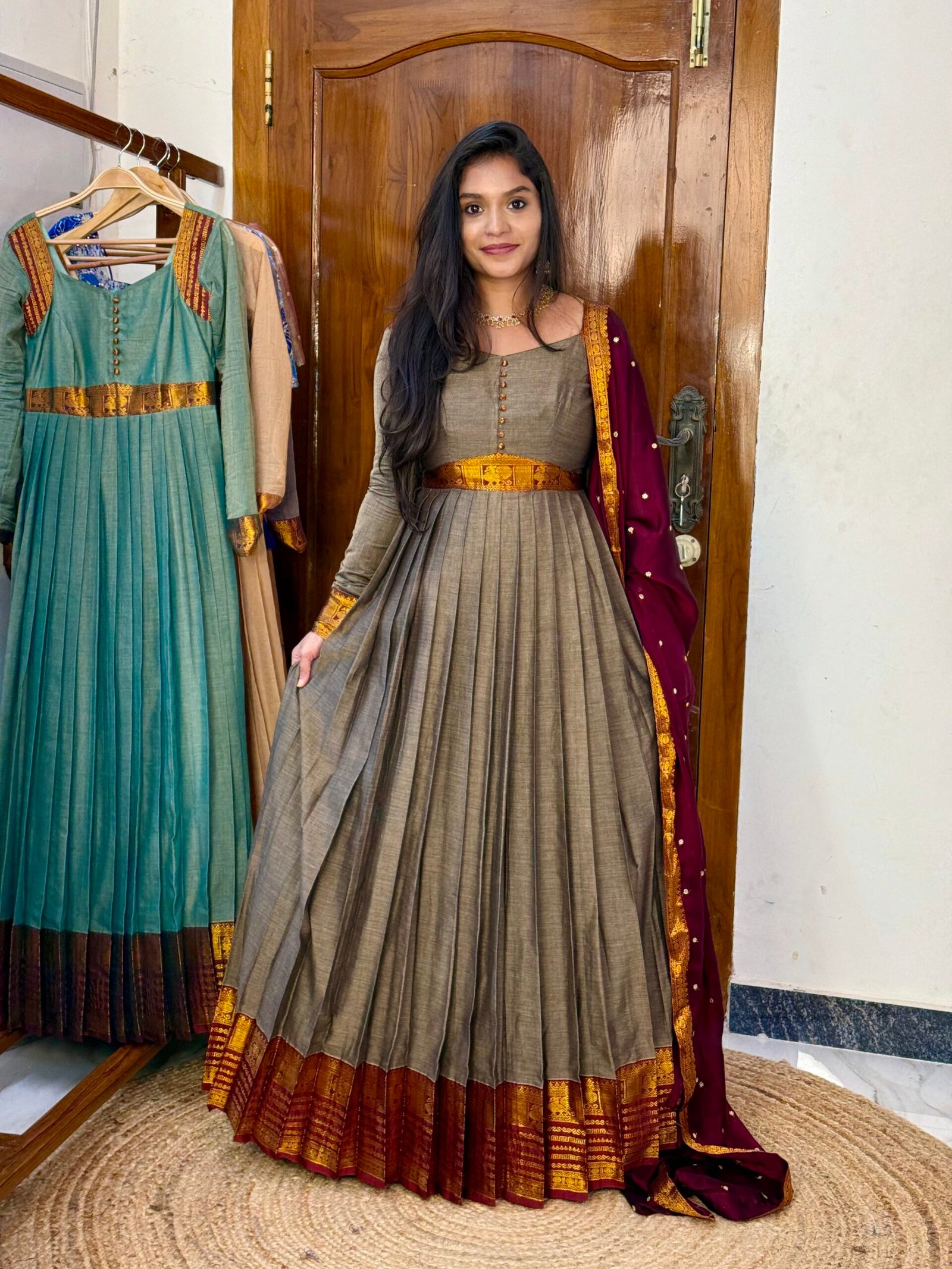 Ezhil Grey Maxi dress