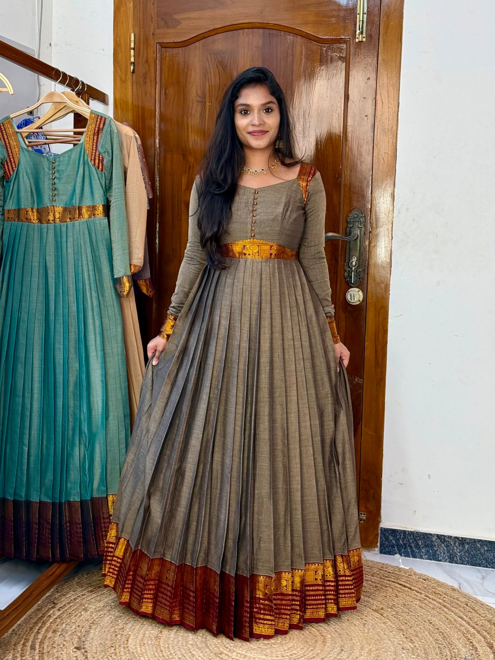Ezhil Grey Maxi dress