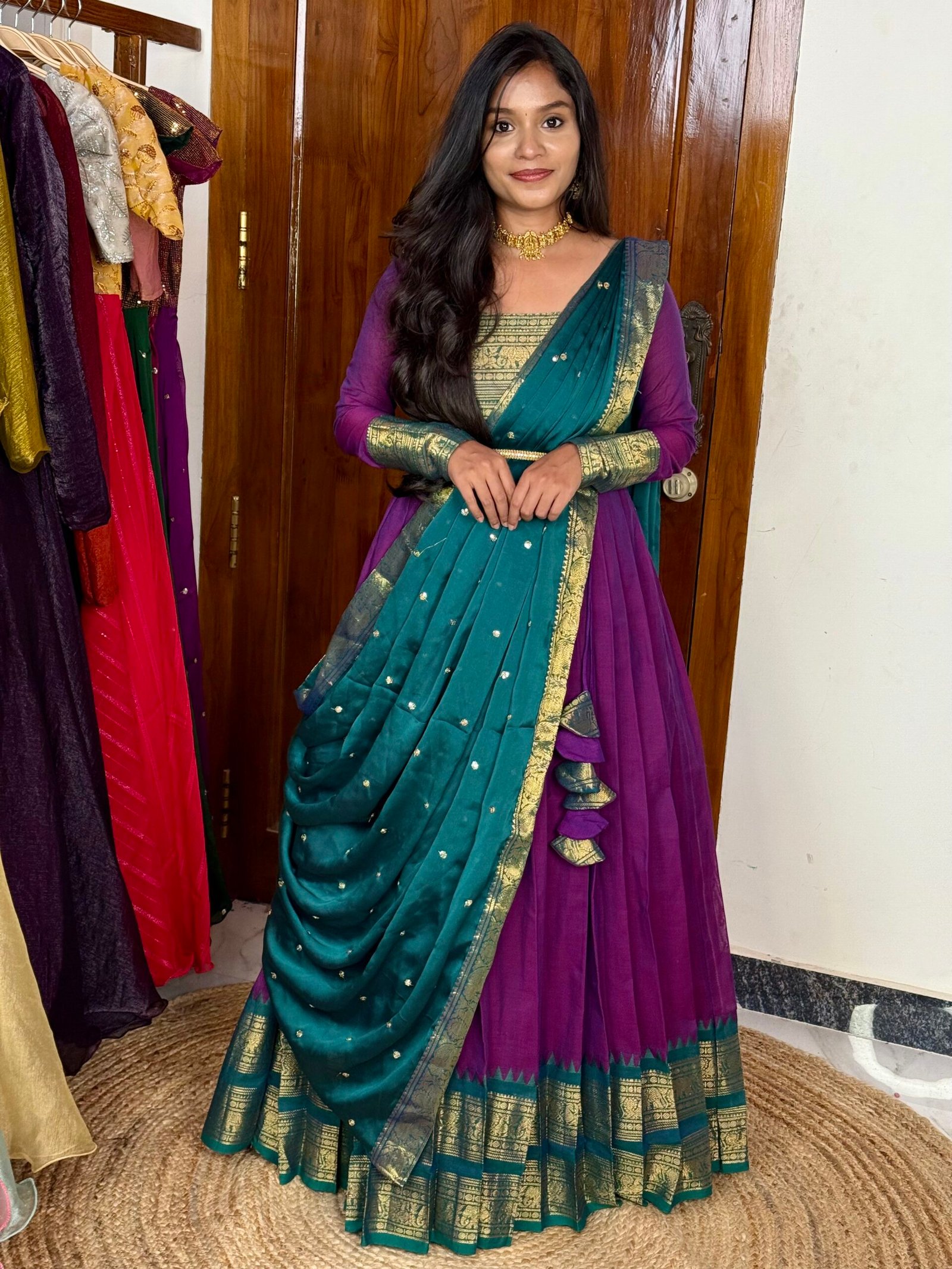 Mayil Maxi - Purple And Teal