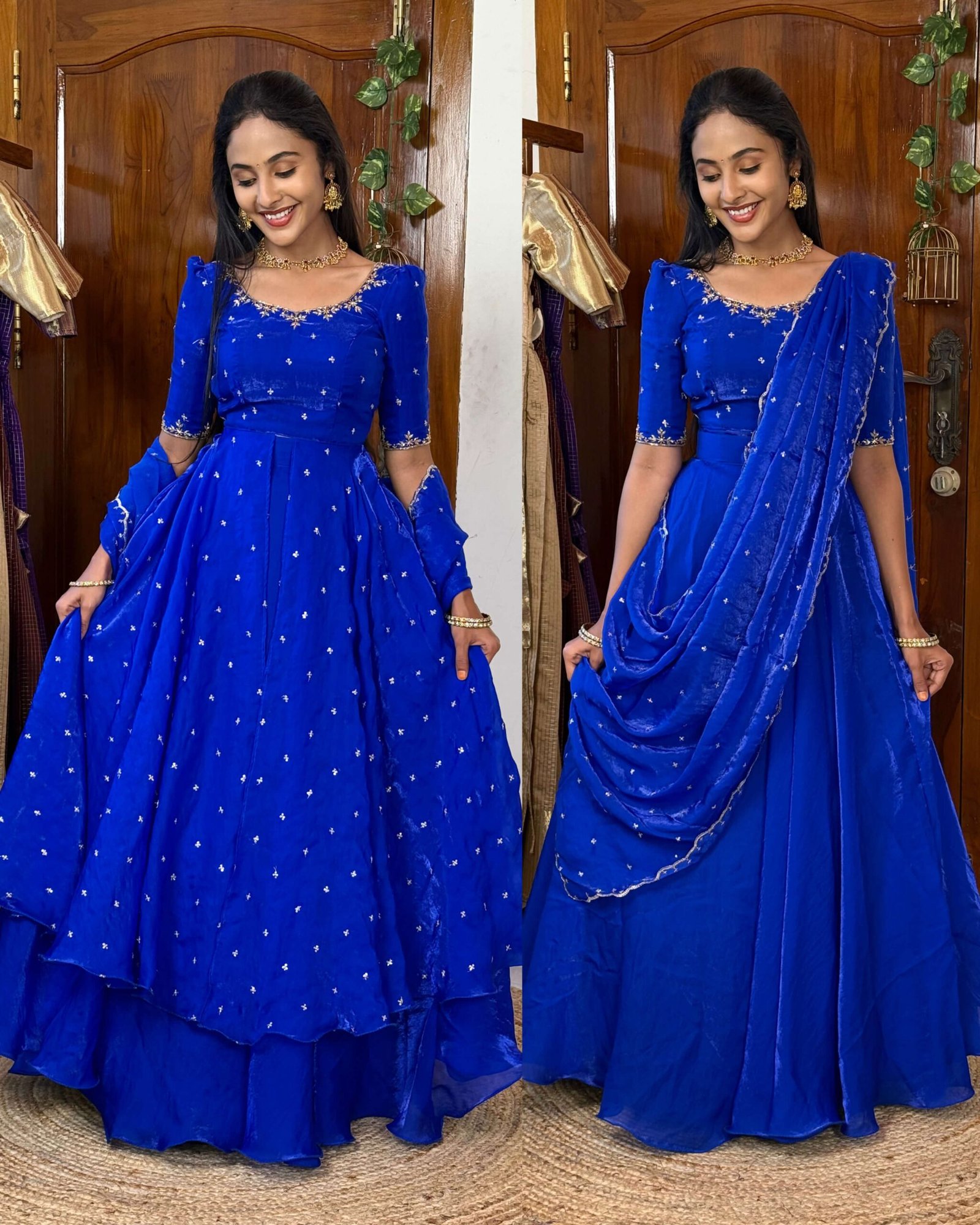3 in 1 Blue AIRA Lehenga