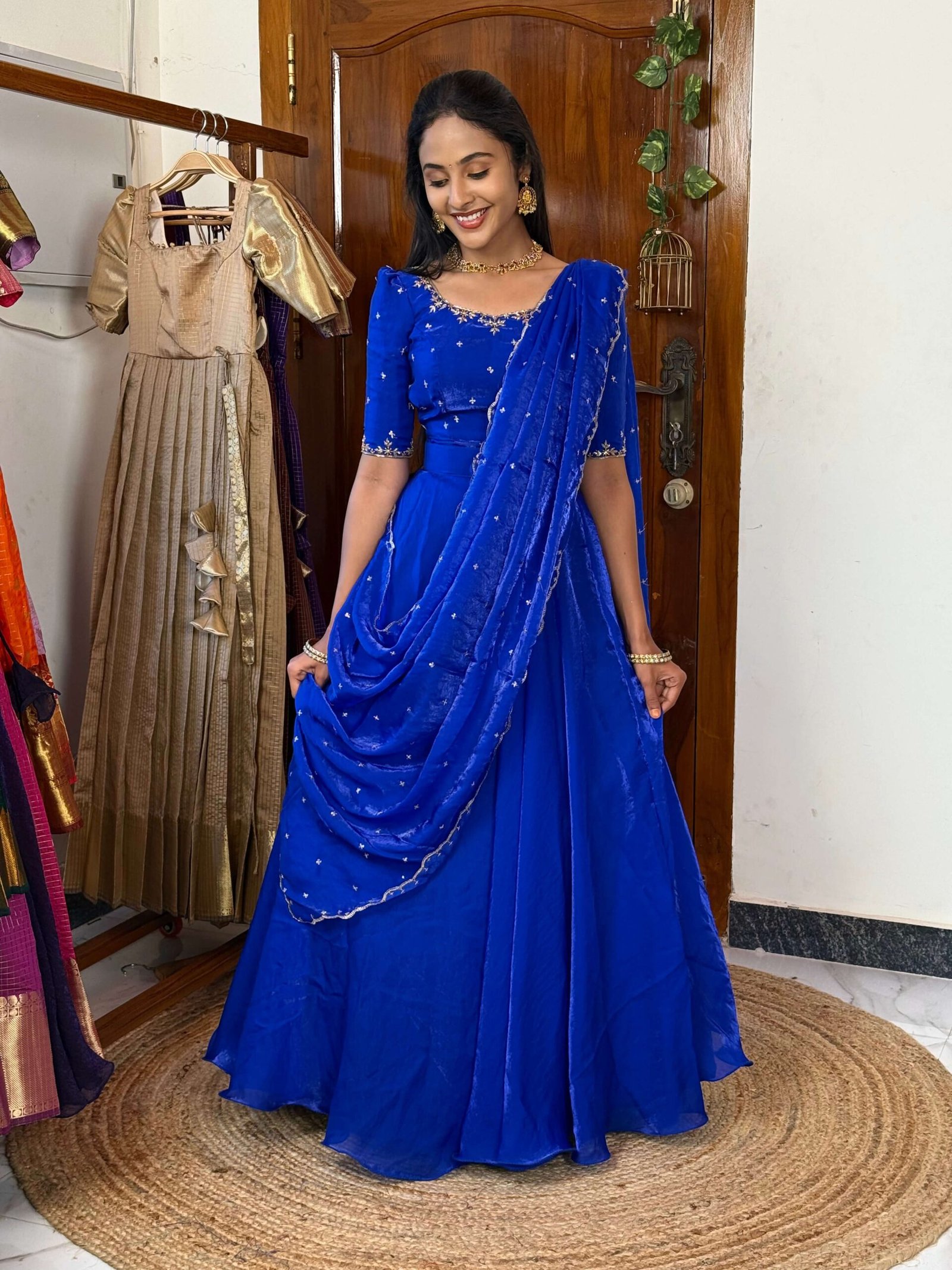 3 in 1 Blue AIRA Lehenga