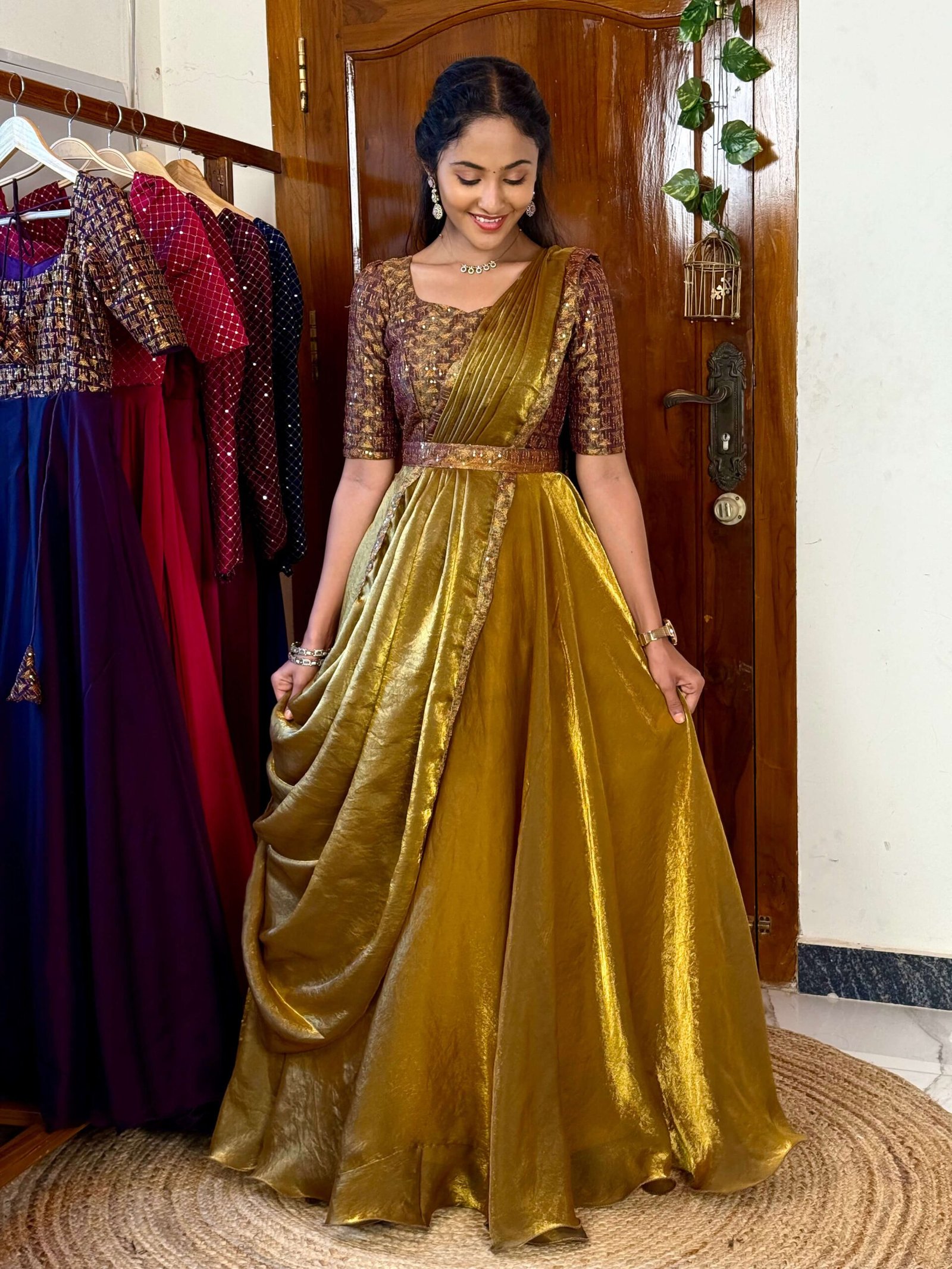 Hazel mehendi green maxi