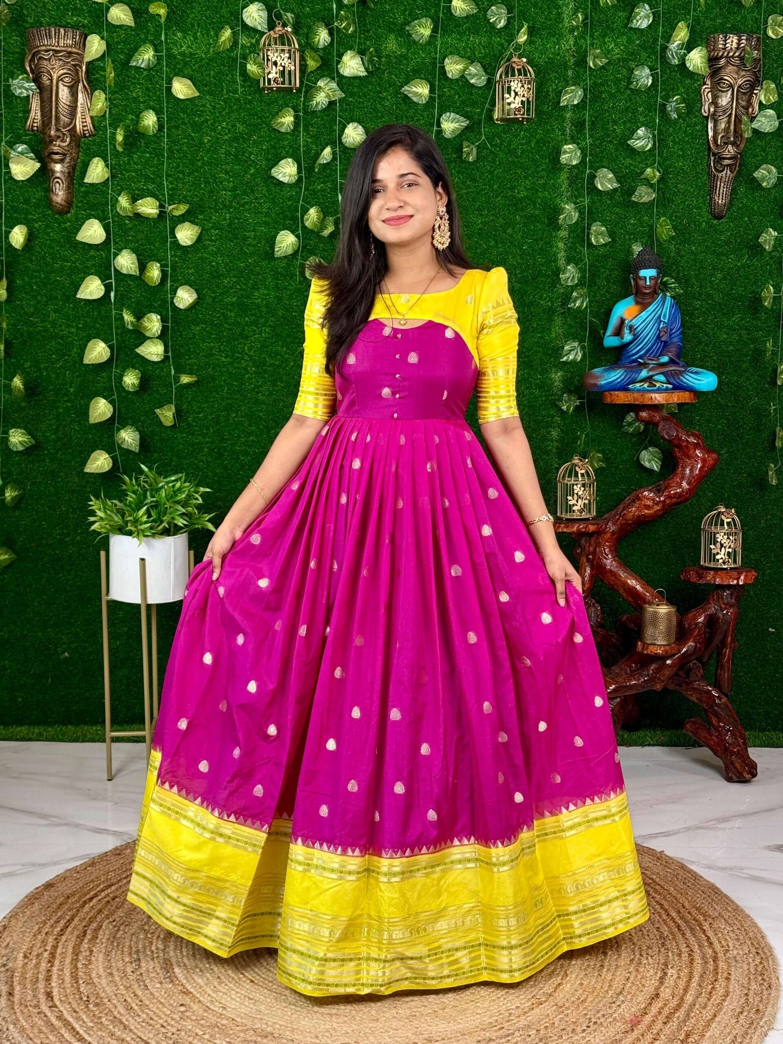 VINTAGE BEAUTY - LEMON YELLOW & MAGENTA (Maxi)
