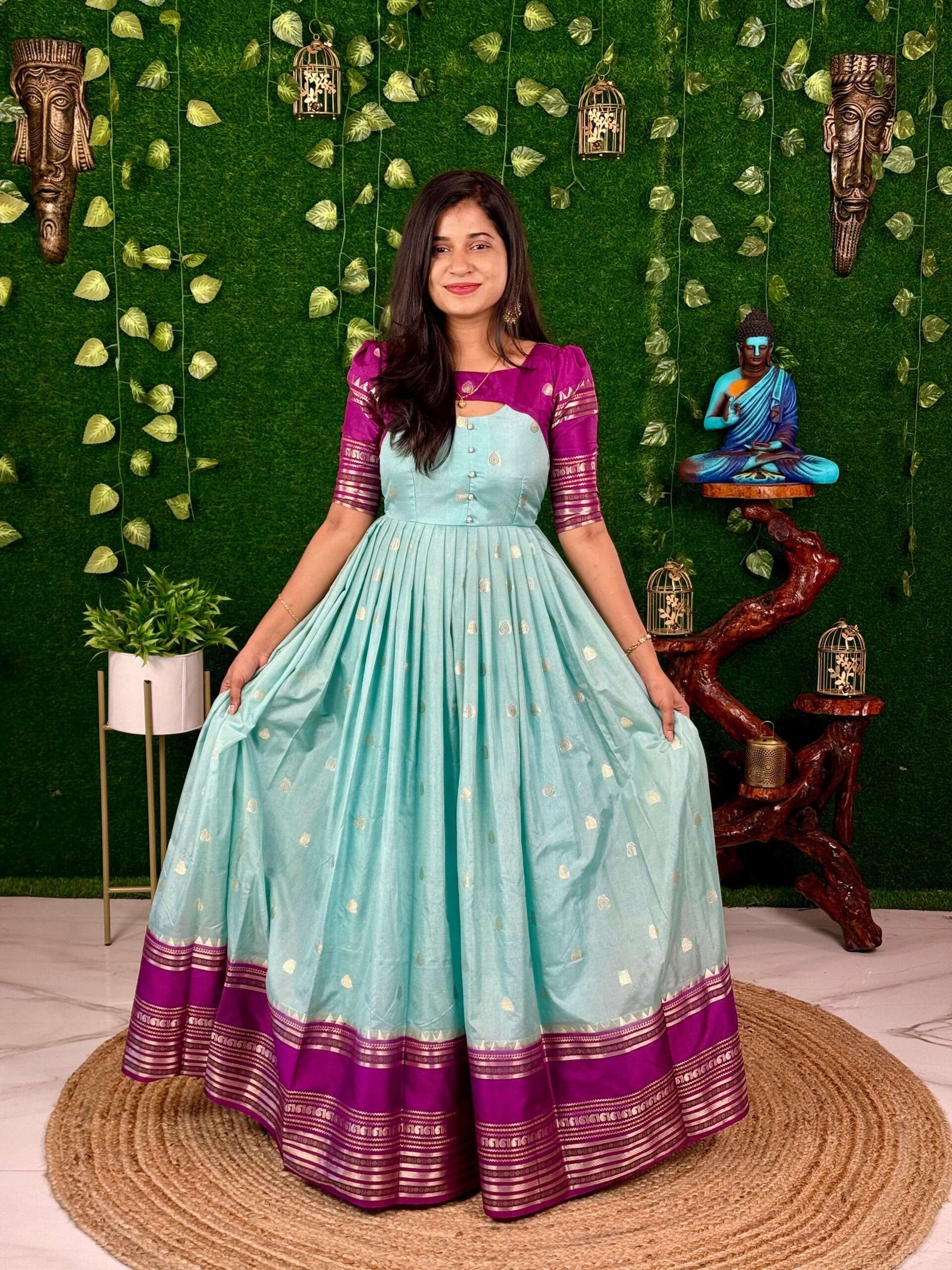 VINTAGE BEAUTY - SEA BLUE & MAGENTA (Maxi)