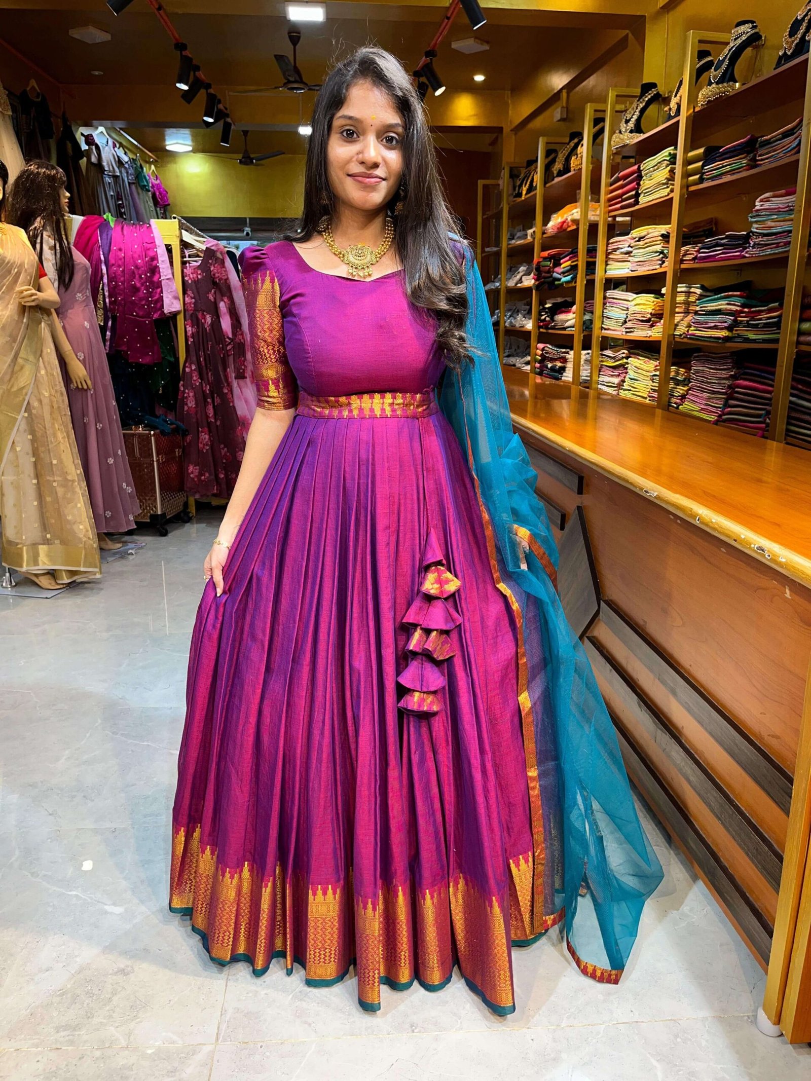 ZARI COTTON - Magenta pink (Maxi)