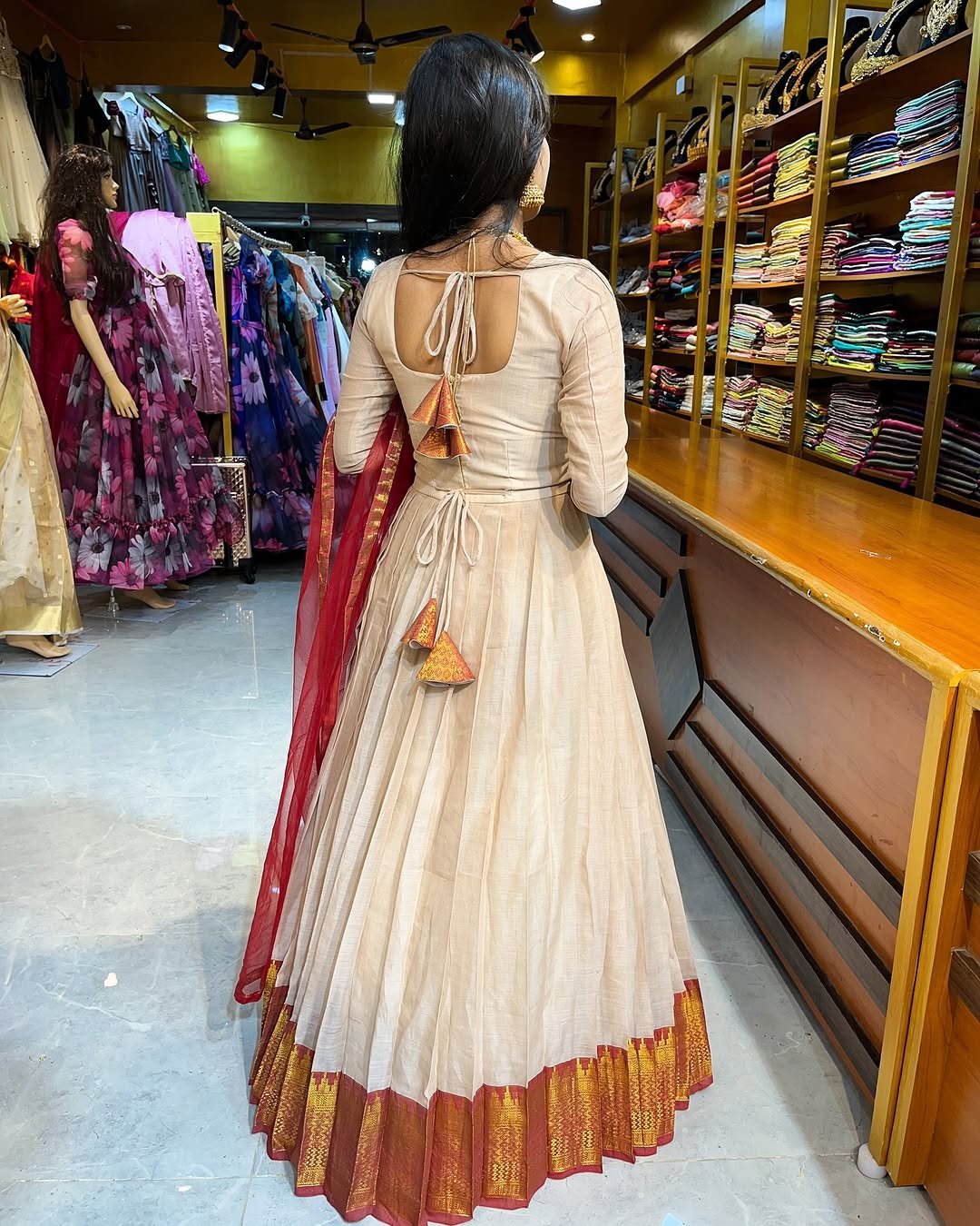 ZARI COTTON - Off white (Maxi)