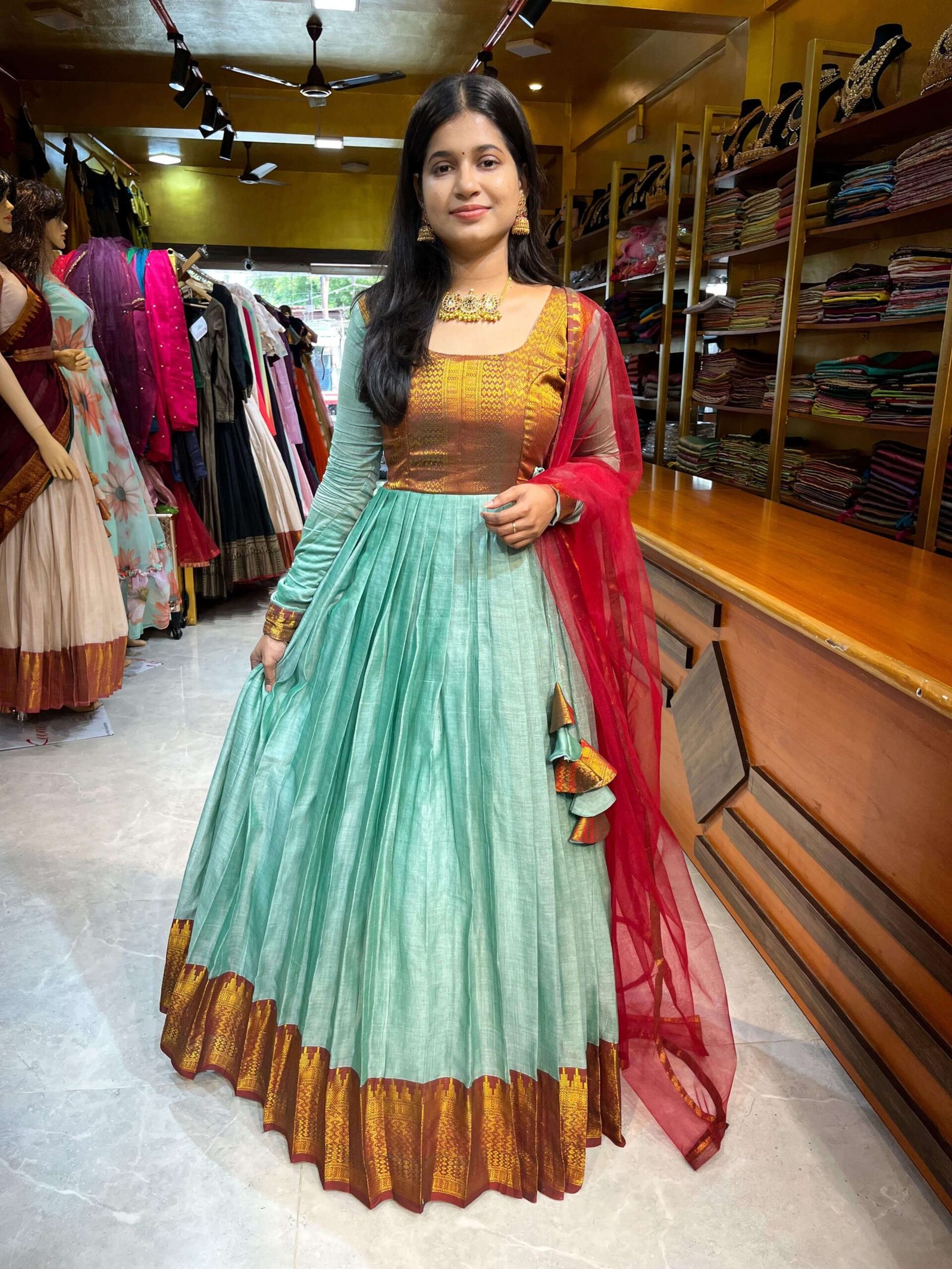 ZARI COTTON - Sea green (Maxi)